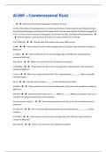 AUBF - Cerebrospinal fluid 99 Exam Study Cards Questions Each With Correct And Verified Answers|2024|