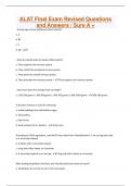 ALAT Final Exam Revised Questions and Answers / Sure A +