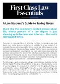 A Law Student’s Guide to Taking Notes