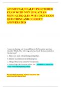 ATI MENTAL HEALTH PROCTORED EXAM WITH NGN 2019//ATI RN MENTAL HEALTH WITH NGN EXAM QUESTIONS AND CORRECT ANSWERS 2024