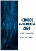 HED4809 Assignment 4 2024 | Due 23 August 2024