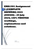 EMA1501 Assignment 3 (COMPLETE ANSWERS) 2024 (698468) - 25 July 2024; 100% TRUSTED workings, explanations and solutions