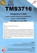 TMS3716 Assignment 3 (COMPLETE ANSWERS) 2024 (623358) - 25 June 2024