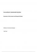 Accounting for Sustainable Societies: Summary of lectures & articles