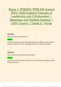 Exam 1: PNR205 / PNR 205 (Latest 2024 / 2025 Update) Concepts of Leadership and Collaboration | Questions and Verified Answers | 100% Correct | Grade A - Fortis