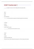 NCSF|150 Practice test 1 Questions And Answers|46 Pages