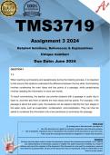 TMS3719 Assignment 3 (COMPLETE ANSWERS) 2024