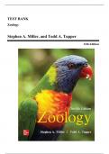 Test Bank - Zoology, 12th Edition (Miller, 2024), Chapter 1-29 | All Chapters