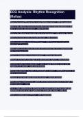 ECG Analysis  Rhythm Recognition (Relias)  Questions with Explanations of Answers 
