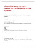 Complete GCSE Biology past paper 2: Questions with Complete Solutions for Exam  Preparation