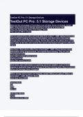 TestOut PC Pro_ 5.1 Storage Devices TestOut PC Pro_ 5.1 Storage Devices Questions with Explanations of Answers | latest upate 2024 