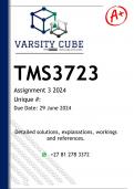 TMS3723 Assignment 3 (DETAILED ANSWERS) 2024 - DISTINCTION GUARANTEED