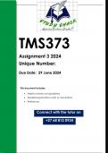 TMS3723 Assignment 3 (QUALITY ANSWERS) 2024