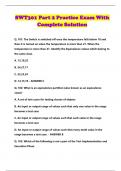 SWT301 Part 2 Practice Exam With Complete Solution