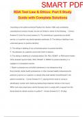 RDA Test Law & Ethics: Part 5 Study Guide with Complete Solutions