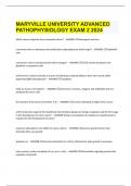 MARYVILLE UNIVERSITY ADVANCED PATHOPHYSIOLOGY EXAM 2 2024 