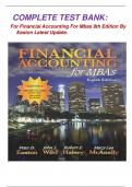 COMPLETE TEST BANK: For Financial Accounting For Mbas 8th Edition By Easton Latest Update