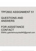 TPF2602 Assignment 51_2024(Complete answers)