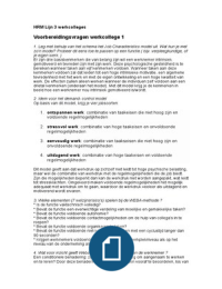 Werkcolleges, theorie en voorbereidingsvragen hrm lijn 3