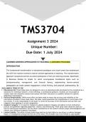  TMS3704 Assignment 3 (ANSWERS) 2024 - DISTINCTION GUARANTEED