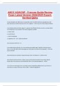 ANCC AGACNP - Frances Guide Review Exam Latest Version 2024/2025 ExpertVerified Q&As