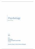 OCR 2023 GCE Psychology H567/03: Applied psychology A Level Question Paper & Mark Scheme (Merged)