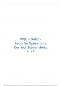 WGU - D483 - Security Operations Correct Screenshots with questions and answers Latest 2024 