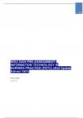WGU D220 PRE-ASSESSMENT: INFORMATION TECHNOLOGY IN NURSING PRACTICE (PXTC) 2024 Update Solved 100%