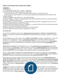 Tema 5: El Derecho de la Corona de Castilla.