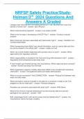 NRFSP Safety Practice/Study-Holman/3rd  2024 Questions And Answers A Graded