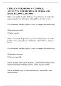 CIPFA FA WORKBOOK 8 - CONTROL ACCOUNTS, CORRECTION OF ERROS AND BANK RECONCILIATIONS 