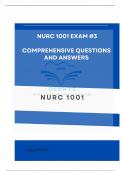 NURC 1001 EXAM #3 Comprehensive Questions with 100% CORRECT Answers 