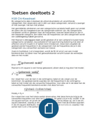 Blok 2: samenvatting van alle toetsen in SPSS