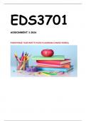 EDS3701 ASSIGNMENT 3 2024