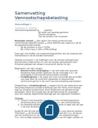 Samenvatting vpb 2015-2016 Cursus Belastingrecht en Compendium