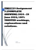 TMS3723 Assignment 3 (COMPLETE ANSWERS) 2024 - 29 June 2024 Course Teaching Life Sciences in Further Education (TMS3723) Institution University Of South Africa (Unisa) Book Methods of Teaching Life Sciences