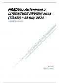 HREDU82 Assignment 2 LITERATURE REVIEW 2024 (718453) - 23 July 2024