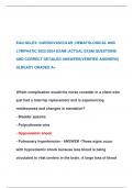 EAQ NCLEX :CARDIOVASCULAR ,HEMATOLOGICAL AND  LYMPHATIC 2023-2024 EXAM |ACTUAL EXAM QUESTIONS  AND CORRECT DETAILED ANSWERS(VERIFIED ANSWERS)  ALREADY GRADED A+