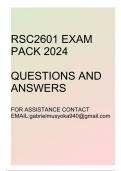RSC2601 Exam pack 2024(Questions and answers)