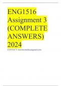 ENG1516 Assignment 3 (COMPLETE ANSWERS) 2024