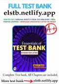 THE Test Bank for Essentials of Statistics 7th Edition Triola All Chapters Are Included