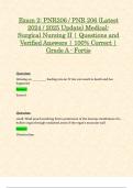 Exam 2: PNR206 / PNR 206 (Latest 2024 / 2025 Update) Medical-Surgical Nursing II | Questions and Verified Answers | 100% Correct | Grade A - Fortis