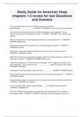 Study Guide for American Yawp  chapters 1-5 review for test Questions  and Answers