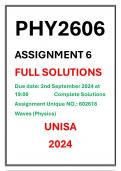 PHY2606 Assignment 6 Due date 2nd September 2024 at 19 00 Assignment Unique number 602618