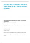 PADI DIVEMASTER REVIEWS 2024/2025  EXAM WITH CORRECT QUESTIONS AND  ANSWERS