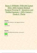 Exam 3: PNR206 / PNR 206 (Latest 2024 / 2025 Update) Medical-Surgical Nursing II | Questions and Verified Answers | 100% Correct | Grade A - Fortis