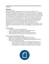 Puntsgewijze samenvatting tentamenstof Straf(proces)recht II - Formeel 