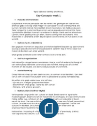 Topic National Identity and News week 1tm3 'Key concepts samenvatting'