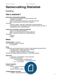 Statistiek 1: semester 1