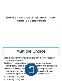 Blok 4.3- Persoonlijkheidsstoornissen: vragenkaartjes Thema 3